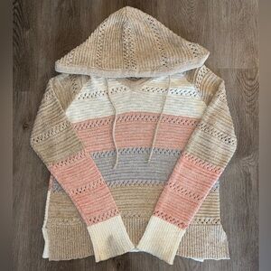 Hem & Thread Women’s Open Knit, Woven Sweater